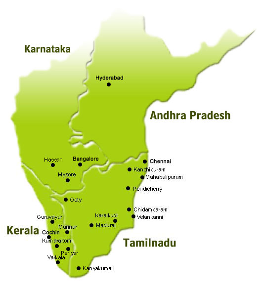 South India Map 